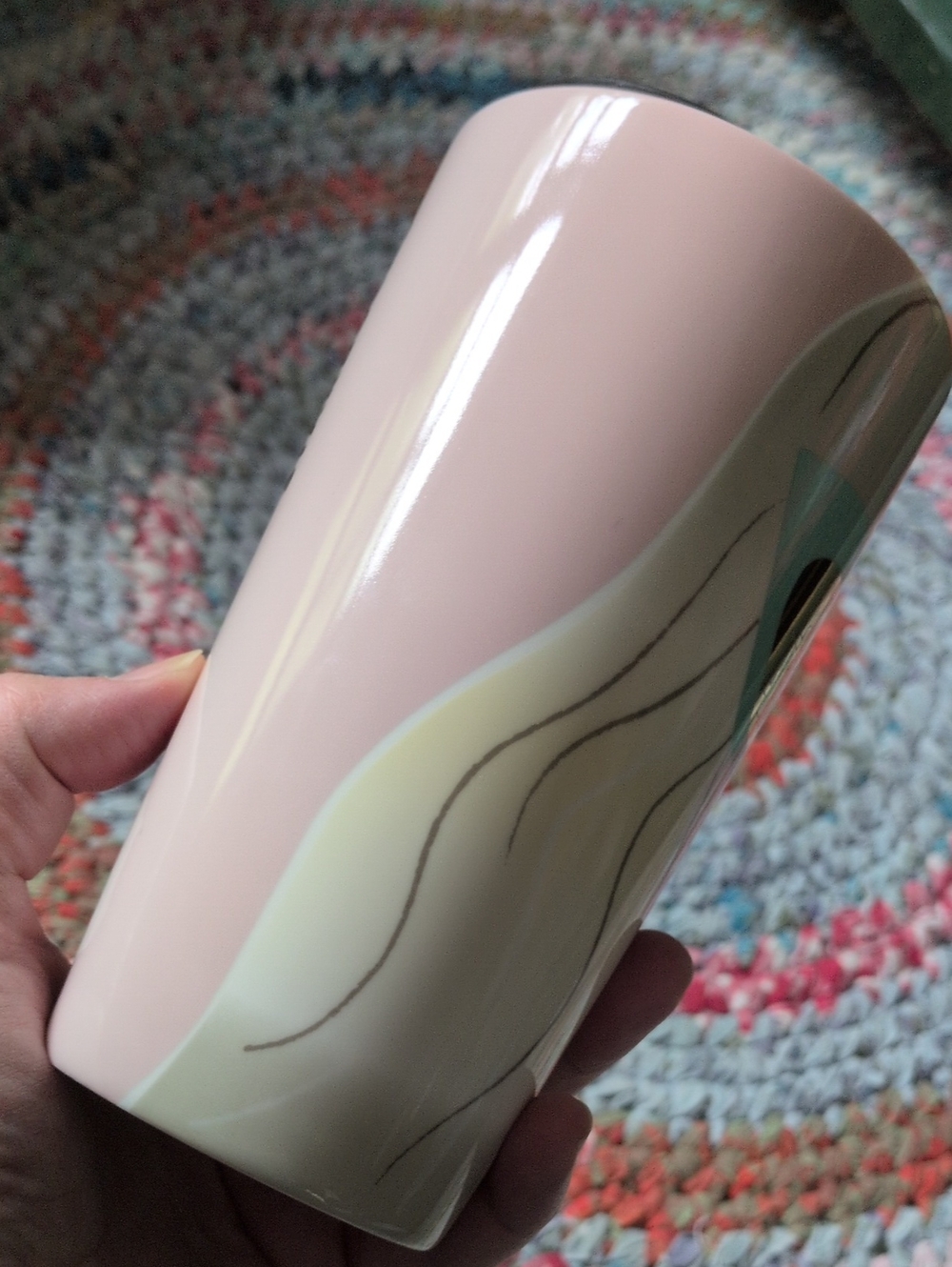 STARBUCKS I NWT 2021 Los Angeles Metallic Sunglasses Ceramic Tumbler with Lid - Picture 4 of 15